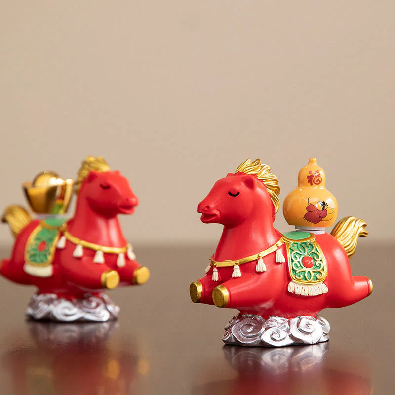 Buddha Stones Chinese Zodiac Year Of The Horse Fu Character Prosperity Home Decoration