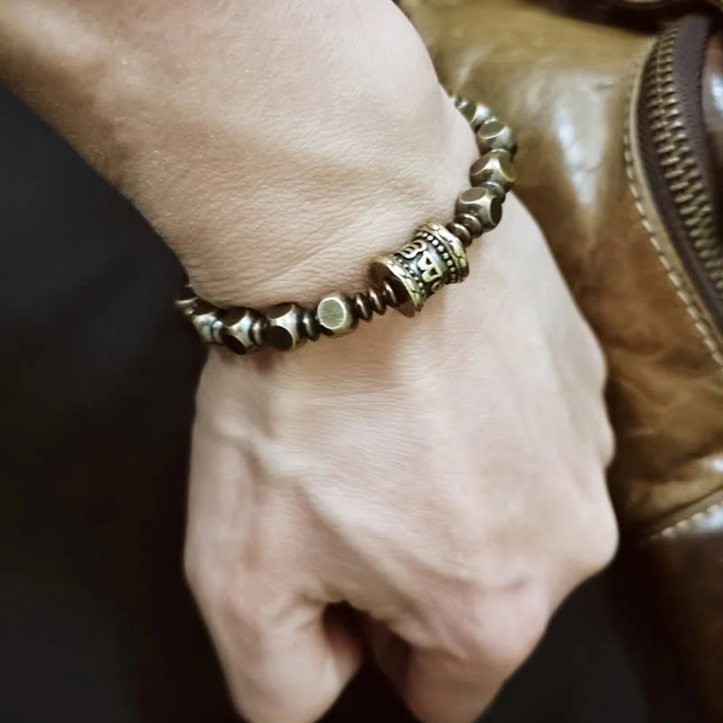 Buddha Stones Wishing You Balance and Strength Brass Amulet Bracelet Includes Gift Message Card