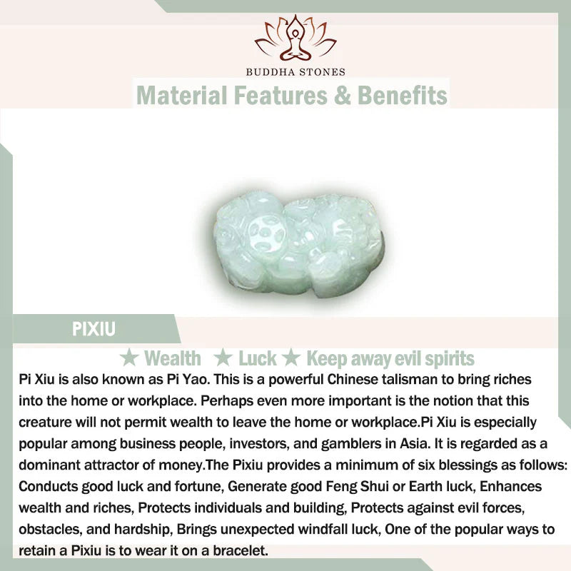 Buddha Stones FengShui Jade PiXiu Harmony Car Pendant Decoration (Extra 30% Off | USE CODE: FS30)
