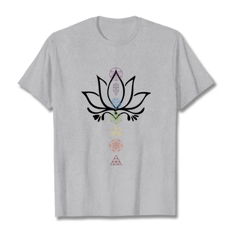 Buddha Stones Lotus Sacred Geometry Tee T-shirt