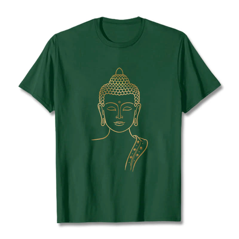 Buddha Stones Golden Buddha In Deep Meditation Tee T-shirt