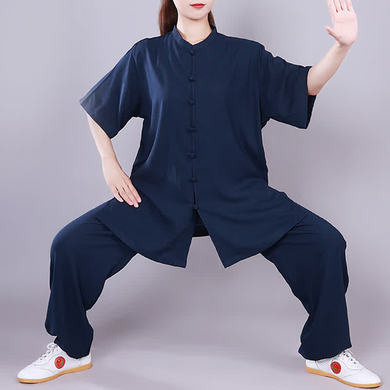 Buddha Stones Tai Chi Qigong Meditation Prayer Spiritual Zen Practice Unisex Cotton Linen Clothing Set (Extra 30% Off | USE CODE: FS30)