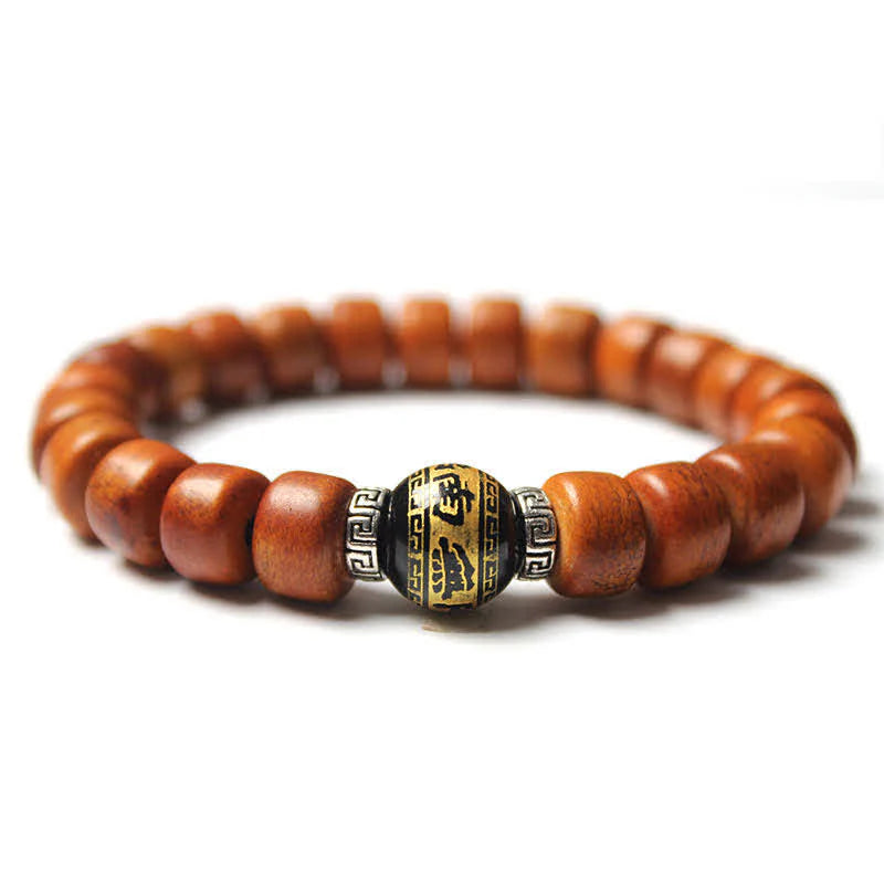 Buddha Stones Tibetan Bone Beads Om Mani Padme Hum Strength Bracelet