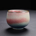 Buddha Stones Retro Red Gradient Kiln Change Ceramic Teacup Kung Fu Tea Cup