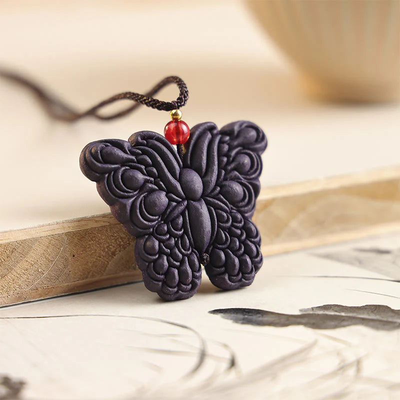 Buddha Stones Fox Mask Butterfly Taotie Peace Buckle Fortune Necklace Pendant