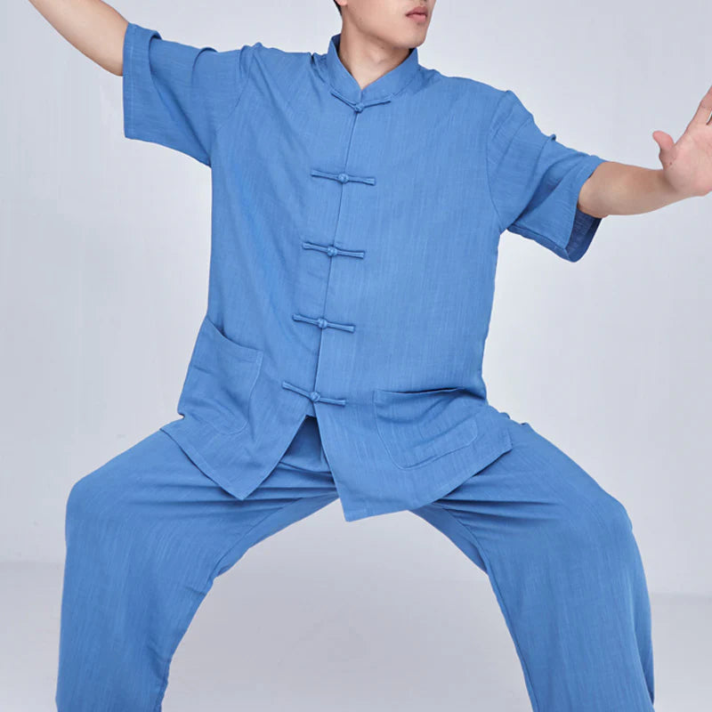 Buddha Stones Meditation Zen Prayer Spiritual Tai Chi Qigong Practice Unisex Embroidery Clothing Set (Extra 30% Off | USE CODE: FS30)