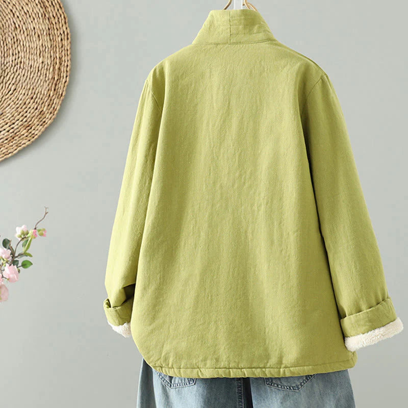 Buddha Stones Drawstring Zen Meditation Women's Long Sleeve Jacket