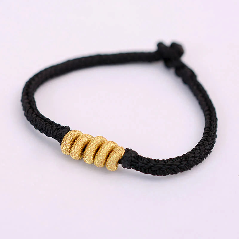 Buddha Stones Handmade Simple Design Chinese Knotting Luck Strength Braid String Bracelet (Extra 35% Off | USE CODE: FS35)