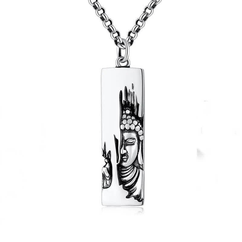 Buddha Stones Tathagata Buddha Strength Protection Amulet Lucky Vintage Style Pendant Necklace