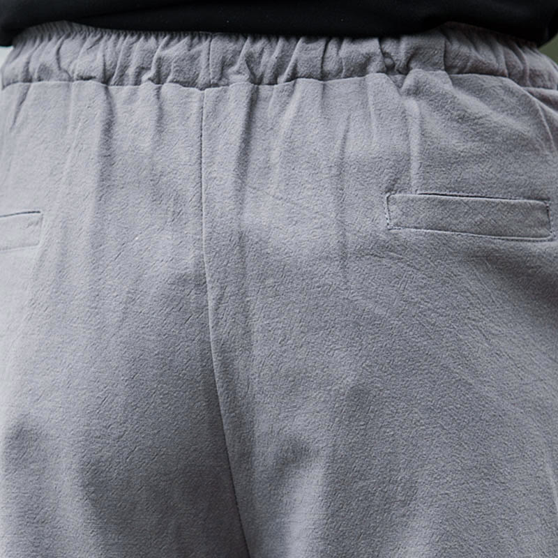 Buddha Stones Plain Casual Bloomer Men's Pants With Pockets