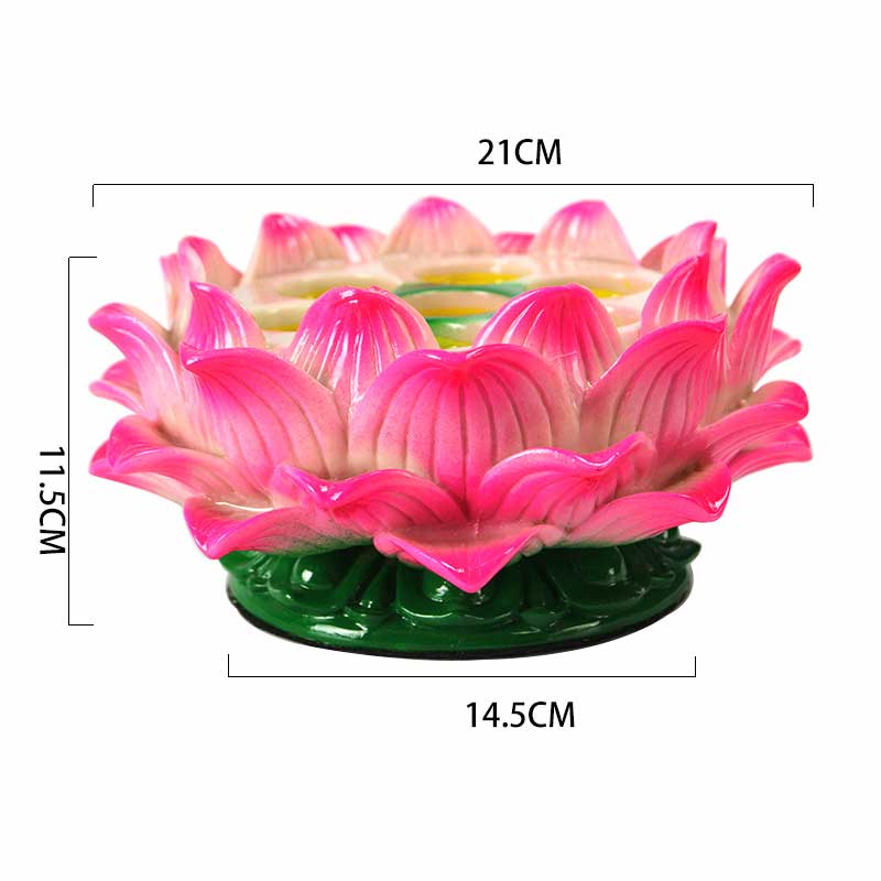 Buddha Stones Meditation Prayer Altar Lotus Flower Candle Holder Buddhist Temple Rituals Use Items