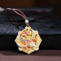 Buddha Stones 999 Sterling Silver Colorful Koi Fish Carved Luck Necklace Pendant