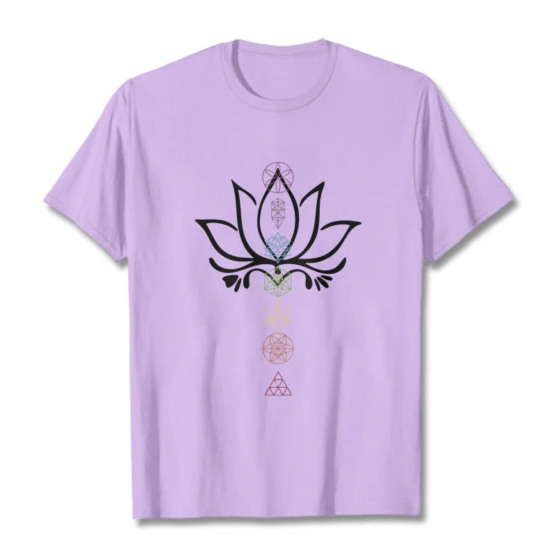 Buddha Stones Lotus Sacred Geometry Tee T-shirt