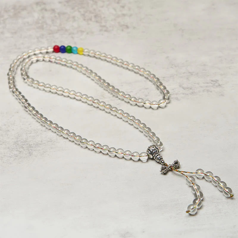 Buddha Stones Vajra Charm Liuli 108 Beads Spiritual Power Strength Mala