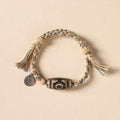 Buddha Stones Tibetan Dzi Bead Wealth  Protection Braided Bracelet