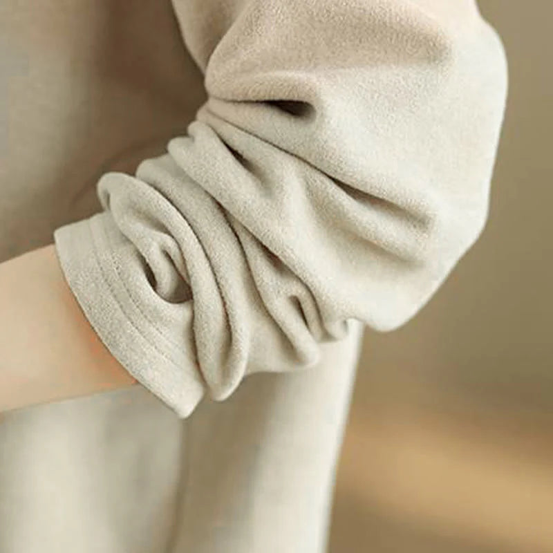Buddha Stones Winter Solid Color Cotton Long Sleeve Women's Hoodie Has Hood