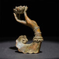Buddha Stones Classic Buddha's Hand Lotus Alloy Home Decoration 4.7*2.9*8.4 cm