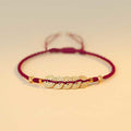 Buddha Stones Copper Coin Fortune Tree Luck Strength Braided Bracelet