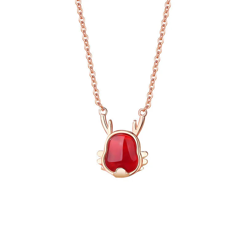 âââA Flash Sale- Buddha Stones 925 Sterling Silver Year of the Dragon Natural Red Agate Dragon Attract Fortune Fu Character Strength Bracelet Necklace Pendant Earrings