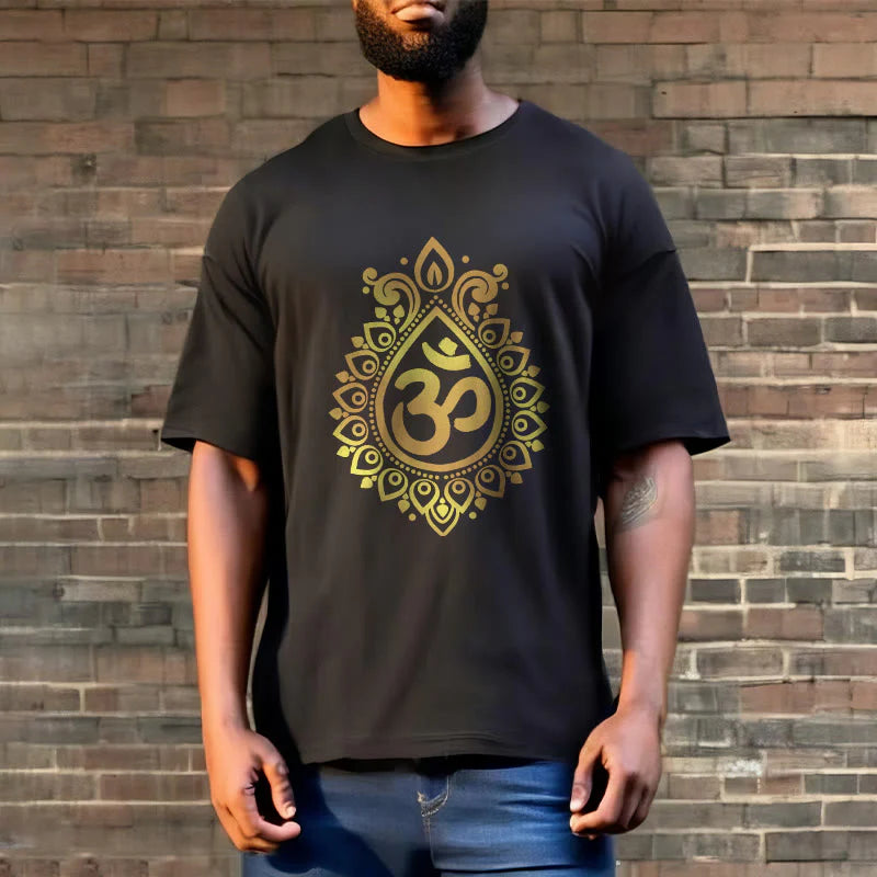 Buddha Stones Water Drop OM Design Tee T-shirt