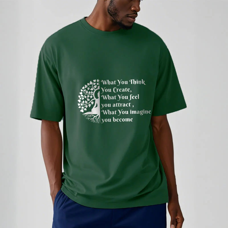 Buddha Stones Half-meditation Buddha Tree Tee T-shirt
