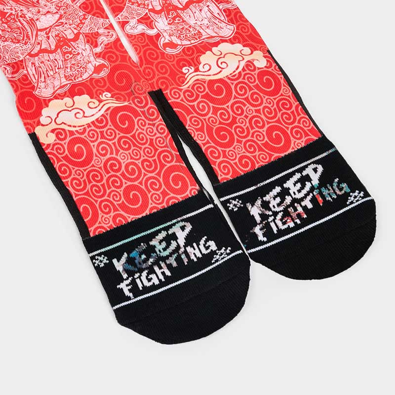 Buddha Stones Casual God Of Wealth Auspicious Clouds Micro Crew Men Women Unisex Socks