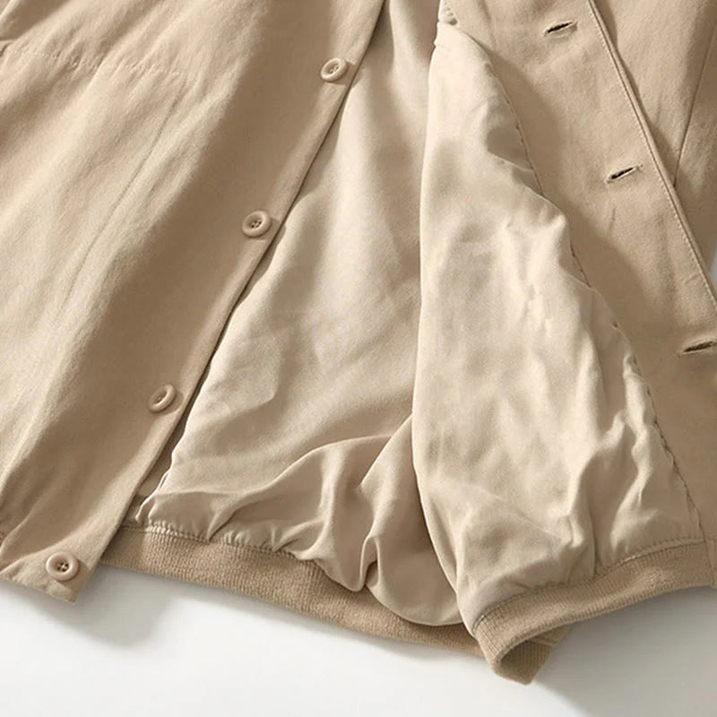 Buddha Stones Fall Solid Long Sleeve Buttons Down Men Cotton Shirt With Pockets
