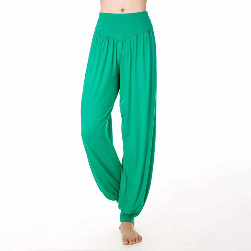 Buddha Stones Plain Color Loose Modal Yoga Dance Harem Pants