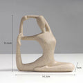Buddha Stones Abstract Yoga Meditating Exercise Resin Spiritual Figurine Sculpture Desk Decoration