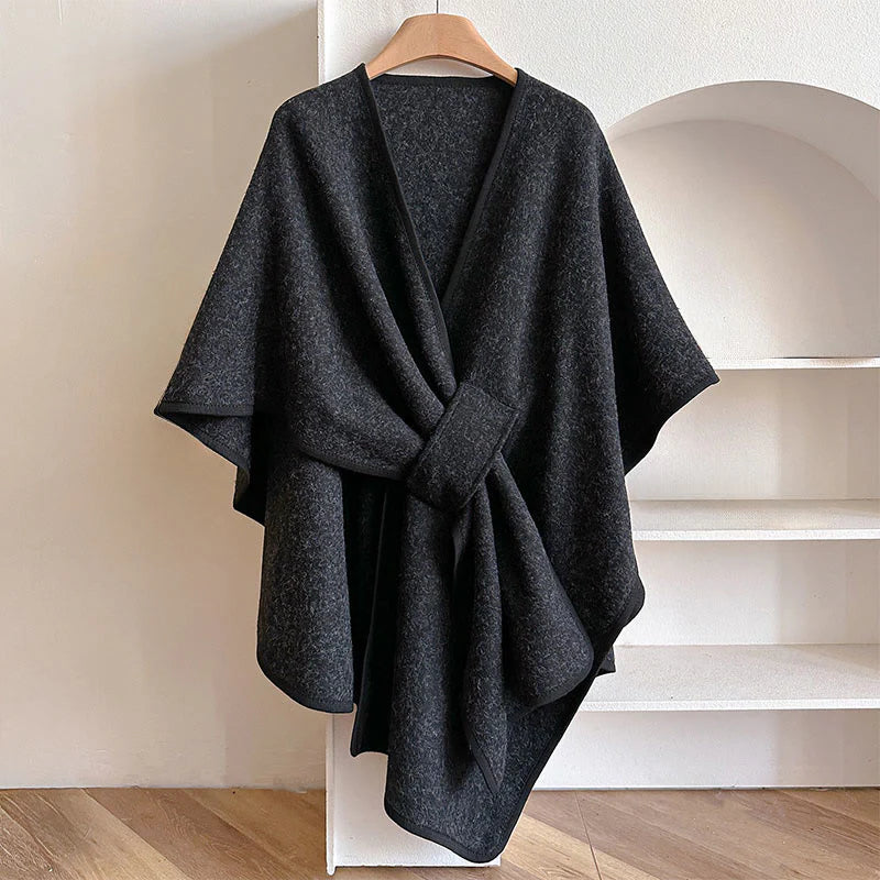 Buddha Stones Winter Solid Color Warm Cozy Split Scarf Shawl