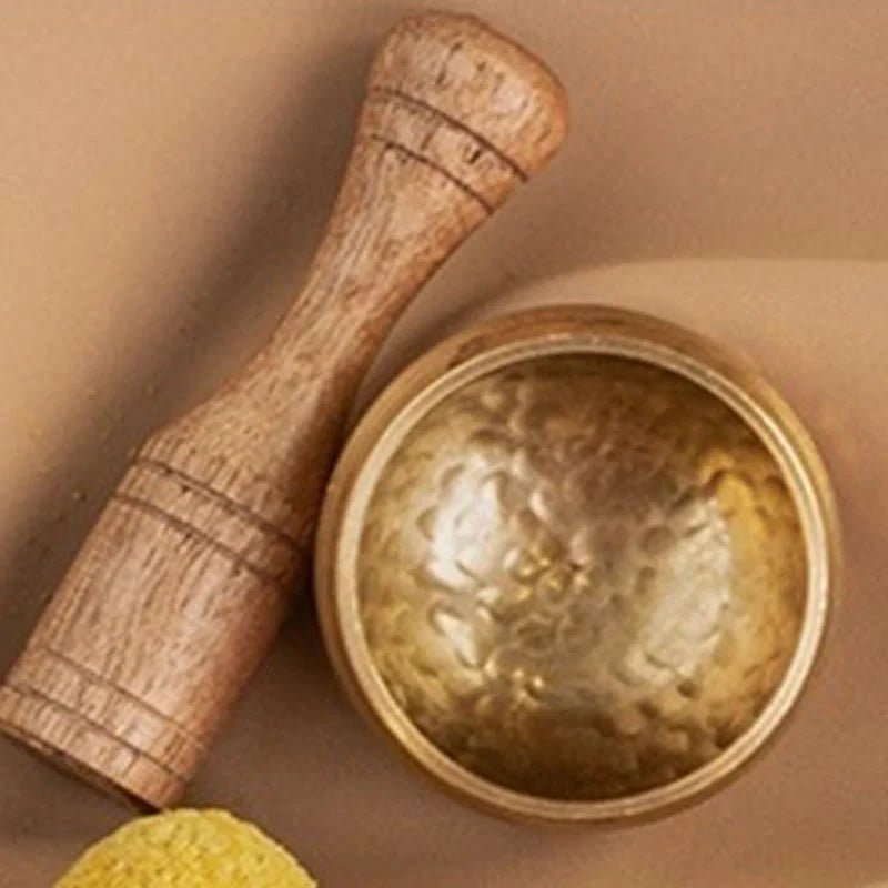Buddha Stones Handmade Mini Small Singing Bowl for Healing and Meditation Sound Bowl Set 1.57*0.98 IN