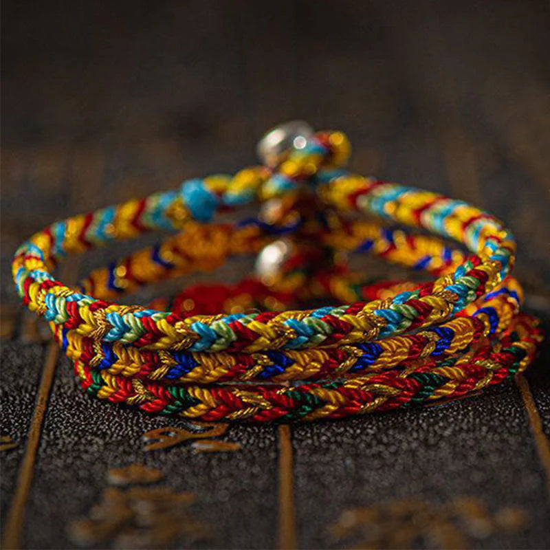 Buddha Stones May you be good fortune and success Lucky Multicolored Bracelet