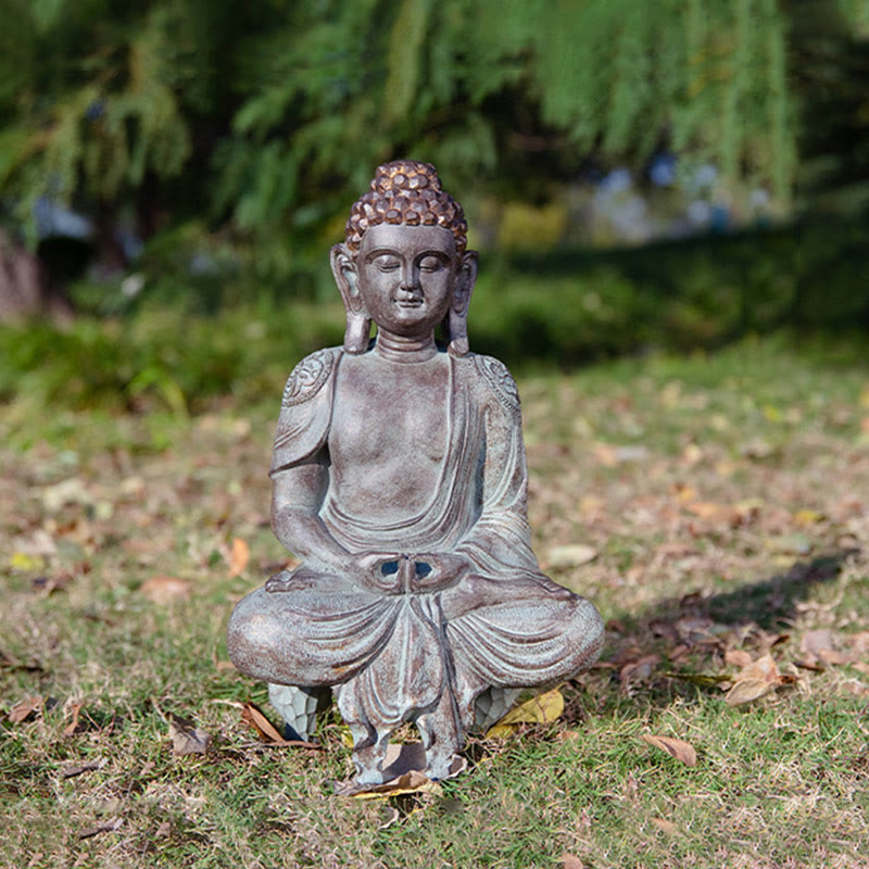 Buddha Stones Meditating Zen Buddha Serenity Resin Statue Figurine Home Decoration