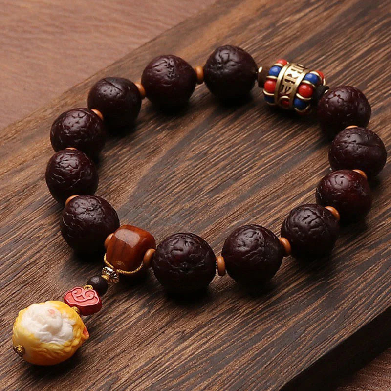 Buddha Stones Tibetan Bodhi Seed Agate Bead Luck Wealth Tassel Charm Wrist Mala (Extra 30% Off | USE CODE: FS30)