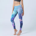 Buddha Stones Moon Lotus Flower Pattern Print Gym Leggings Women's Yoga Pants