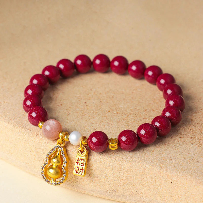 Buddha Stones Cinnabar Blessing Attract Fortune Bracelet