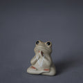 Buddha Stones Meditating Ceramic Small Frog Statue Decoration