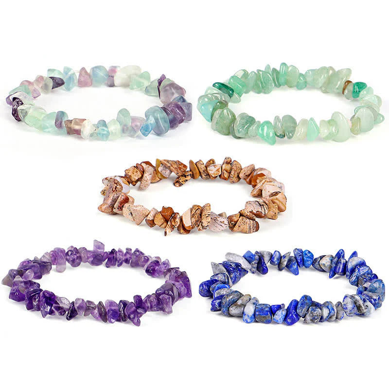 Buddha Stones Amethyst Lazurite Various Crystal Stone Healing Positive Bracelet