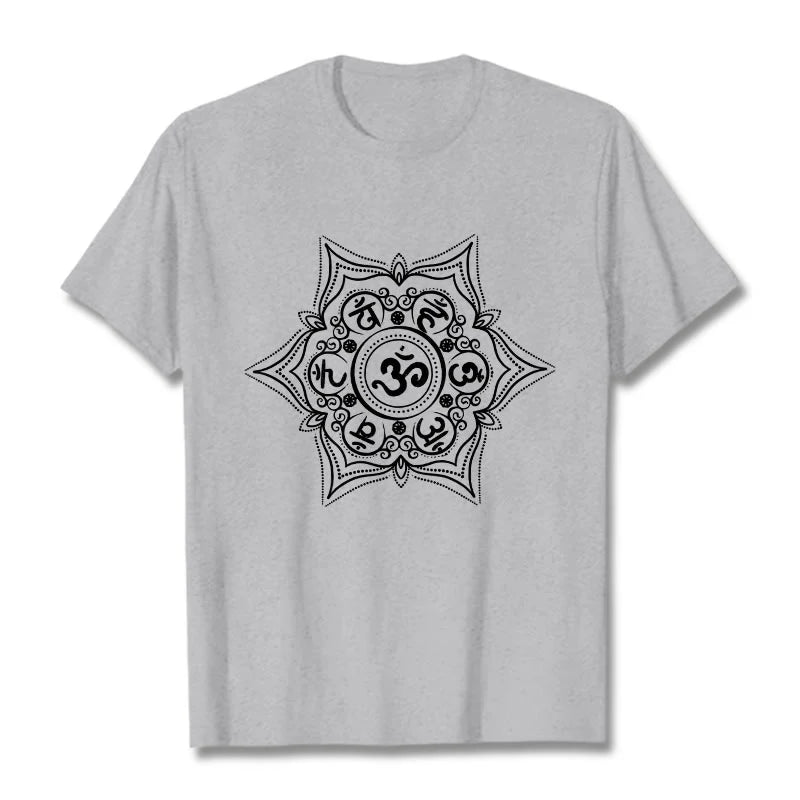 Buddha Stones Mandala Om Mani Padme Hum Tee T-shirt