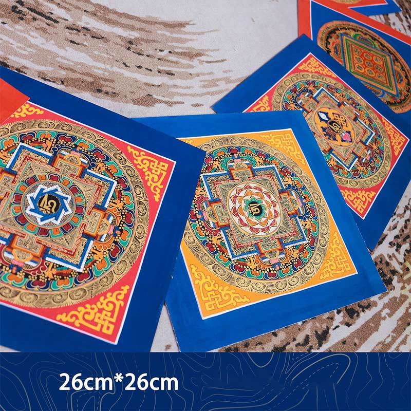 Buddha Stones Tibetan Handmade Thangka Painting Blessing Thangka Blind Box Random Color Pattern