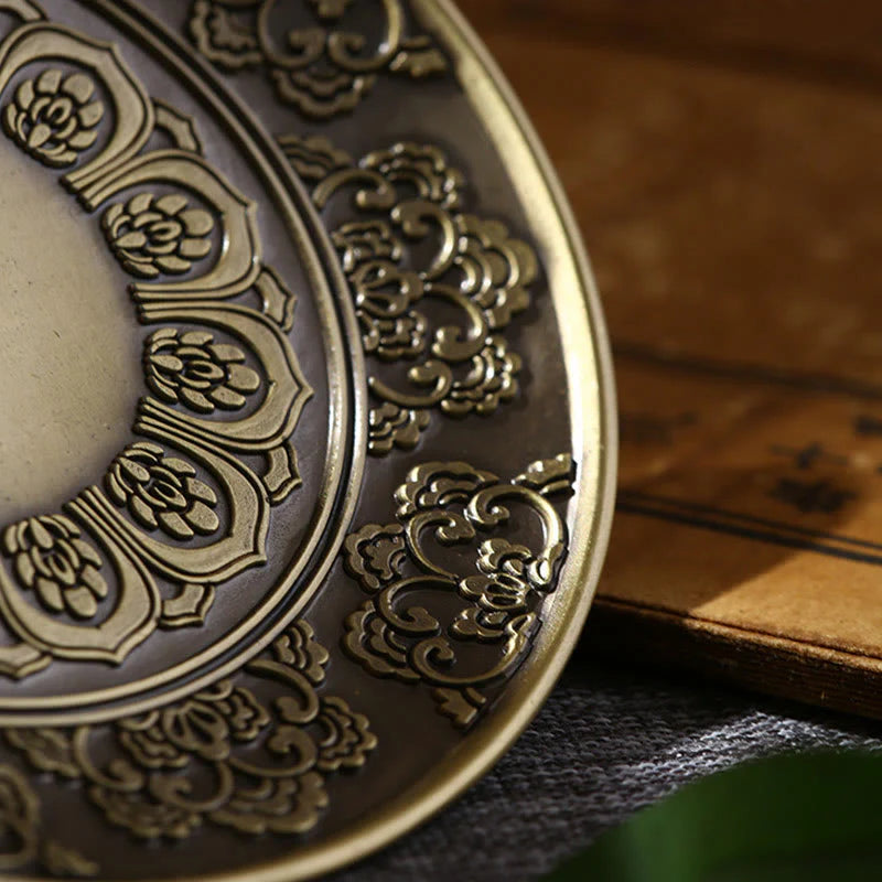 Buddha Stones Lotus Dragon Phoenix Eight Auspicious Symbols Zinc Alloy Incense Stick Holder Healing Incense Burner Decoration (Extra 35% Off | USE CODE: FS35)