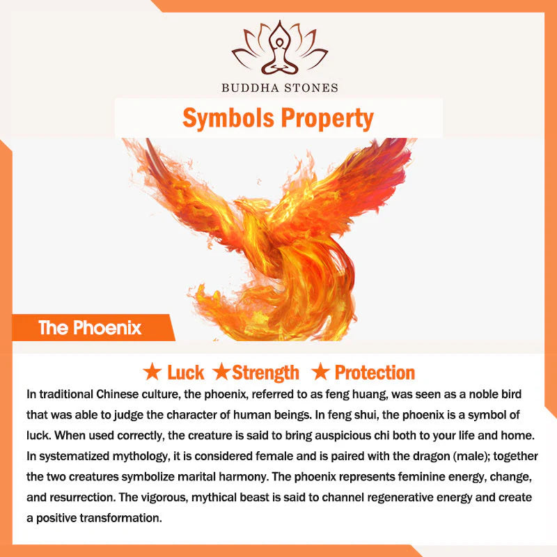 Buddha Stones Phoenix Feather Strength Copper Brooch