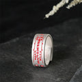 Buddha Stones Copper Word Adjustable Balance Ring
