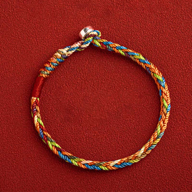 Buddha Stones May you be healthy and happy Lucky Multicolored Bracelet