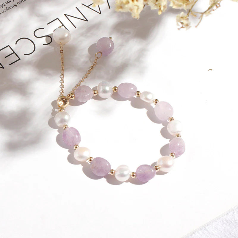 Buddha Stones Natural Blue Aventurine Crystal Pearl Bead Healing Bracelet (Extra 35% Off | USE CODE: FS35)