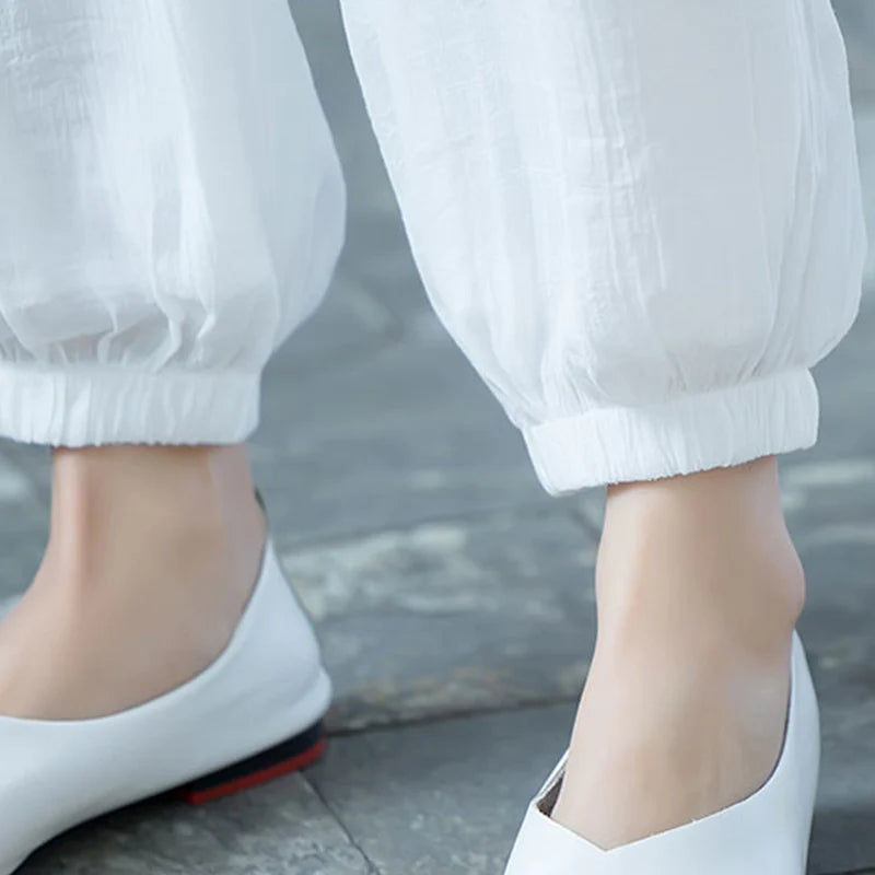 Buddha Stones Yoga Cotton Linen Clothing Uniform Meditation Zen Practice Women's Set (Extra 30% Off | USE CODE: FS30)