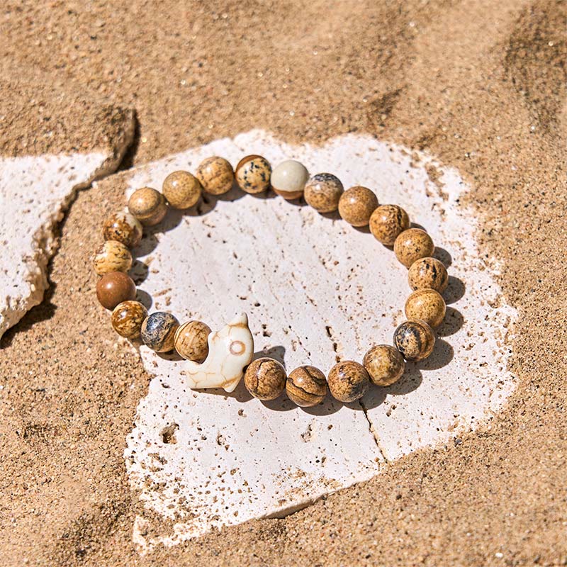 Buddha Stones Natural Various Stones Dolphin Spiritual Balance Bracelet