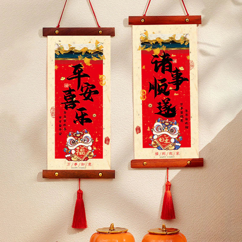Buddha Stones Year of the Horse Chinese New Year Spring Festival Good Fortune Hanging Decoration