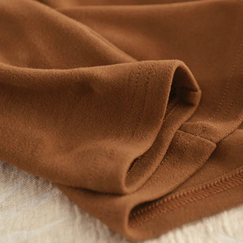 Buddha Stones Winter Solid Color Cotton Thickened Long Sleeve Women's Hoodie Has Hood