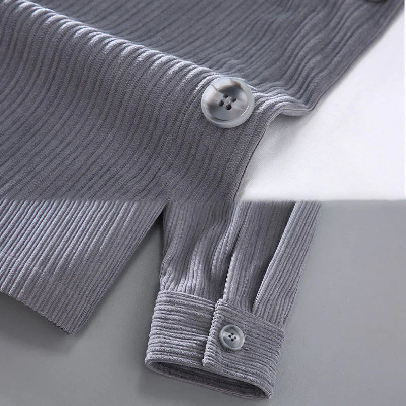 Buddha Stones Fall Lapel Design Long Sleeve Button Men's Jacket With Pockets